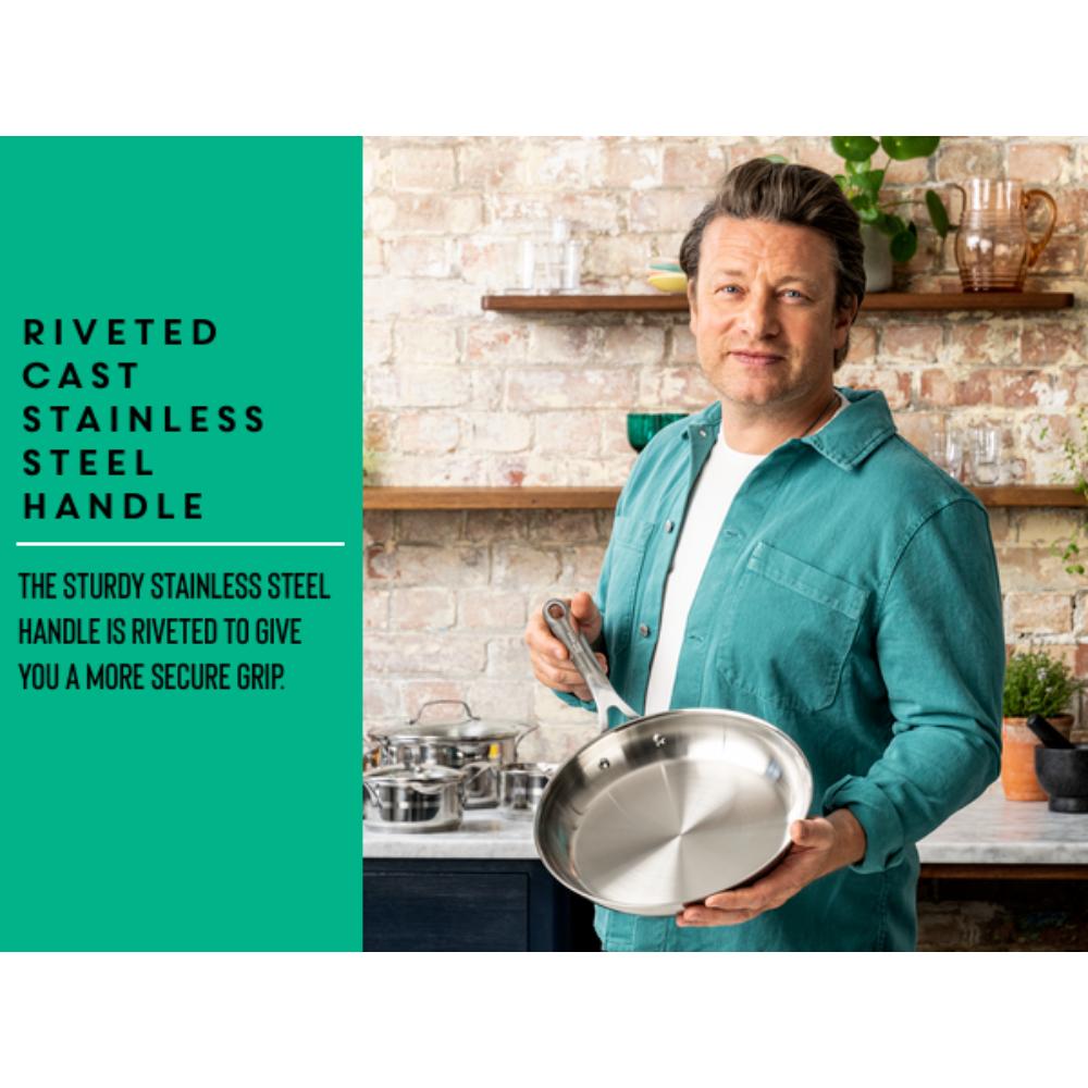 Jamie Oliver by Tefal Cook Smart Induction Stainless Steel Uncoated Frypan 28cm