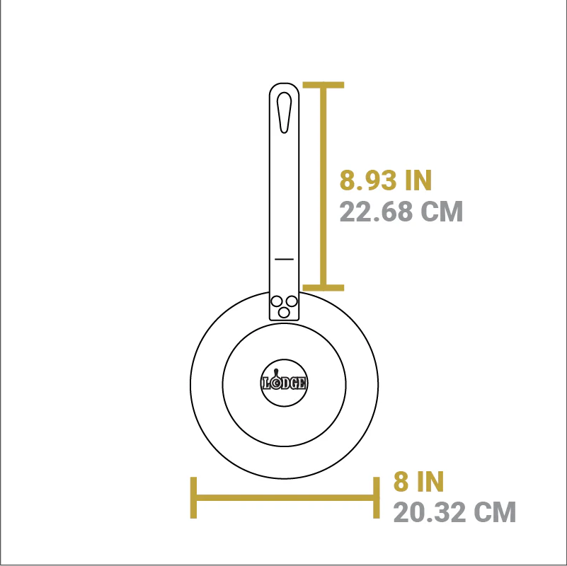 Lodge 8 Inch Seasoned Carbon Steel Skillet
