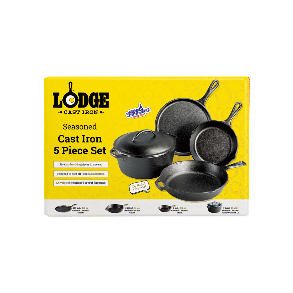 Lodge Cast Iron 5 Piece Cookware Set