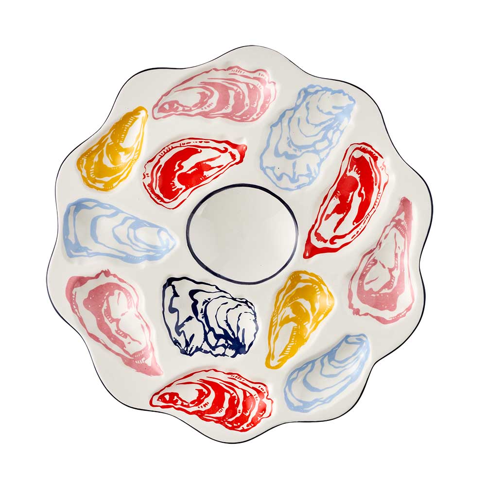 Ambrosia Azure Oyster Tray 30cm