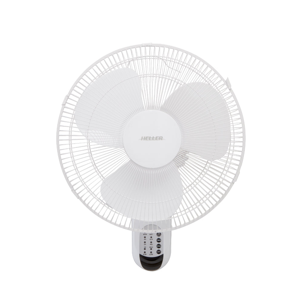 Heller White Wall Fan With Remote Control