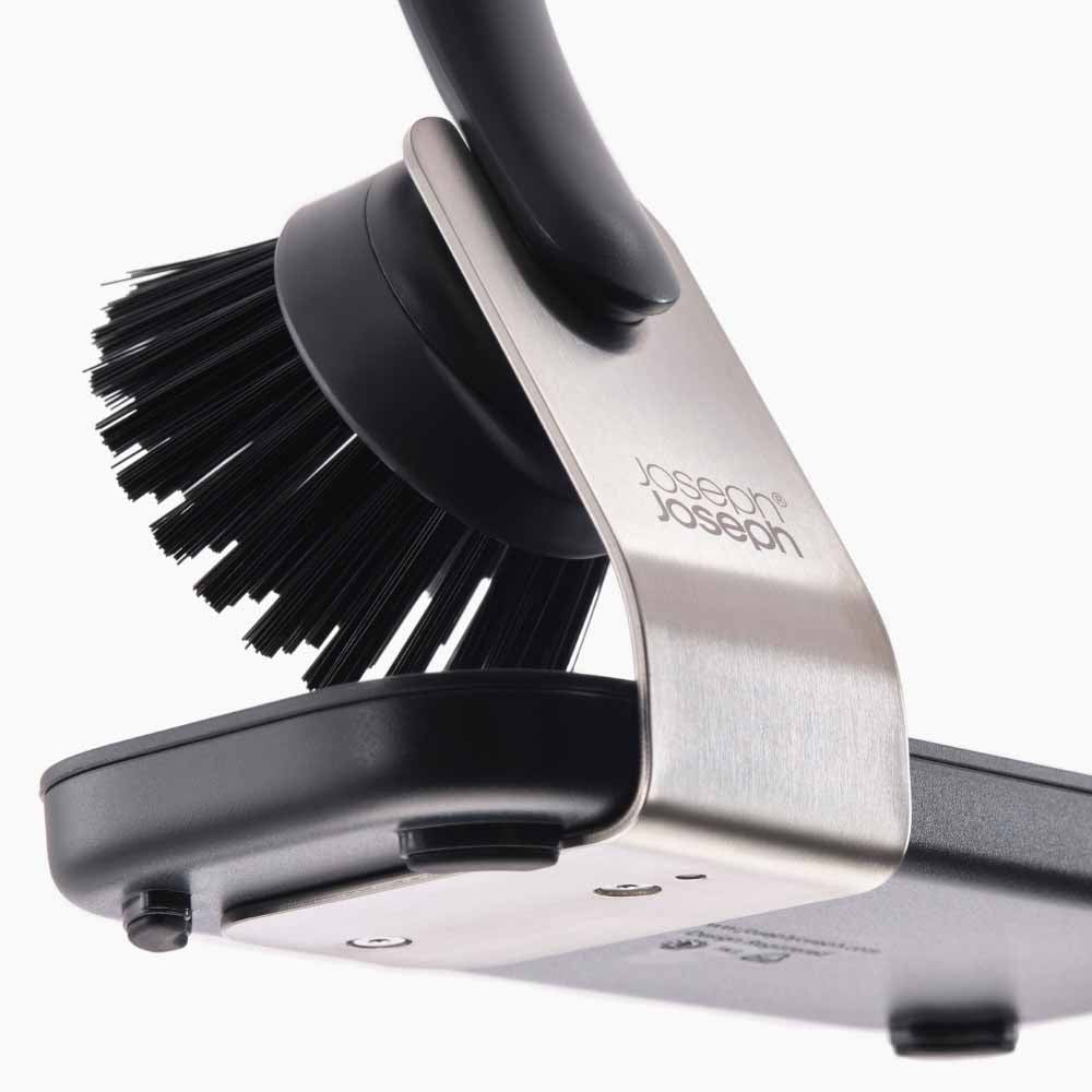 Joseph Joseph Sinktech Dish Brush And Sponge Set With Large Stainless Steel Storage Stand at House
