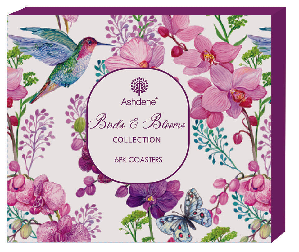 Ashdene Birds & Blooms Set of 6 Coaster Set
