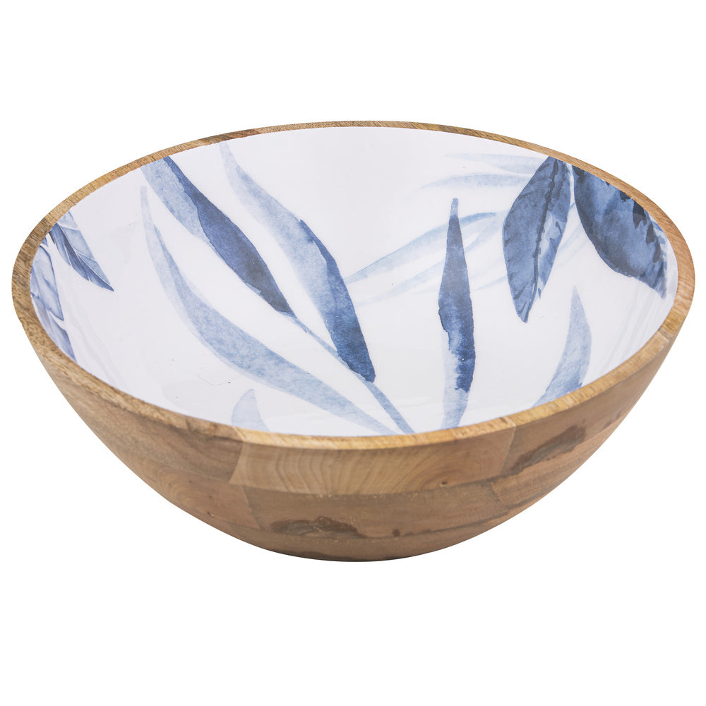 Ladelle Blue Lagoon Mango Wood Bowl