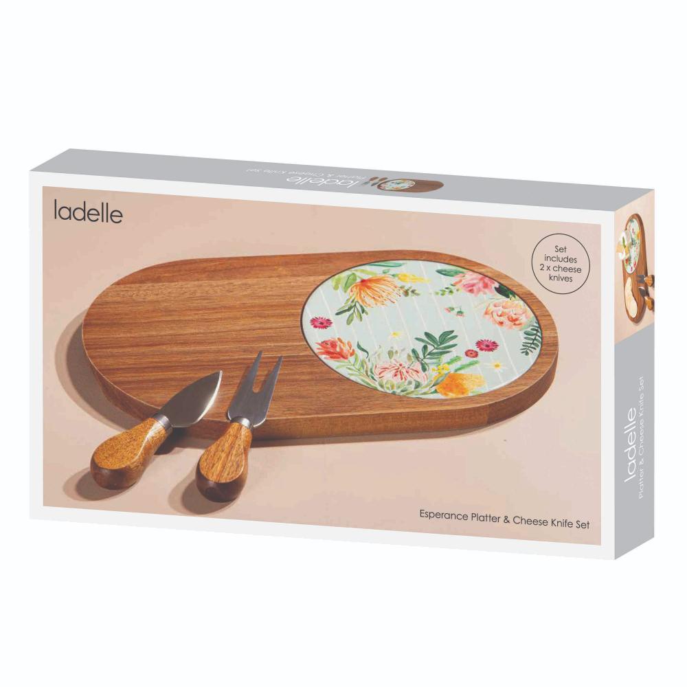 Ladelle Esperance Platter and Cheese Knife Set
