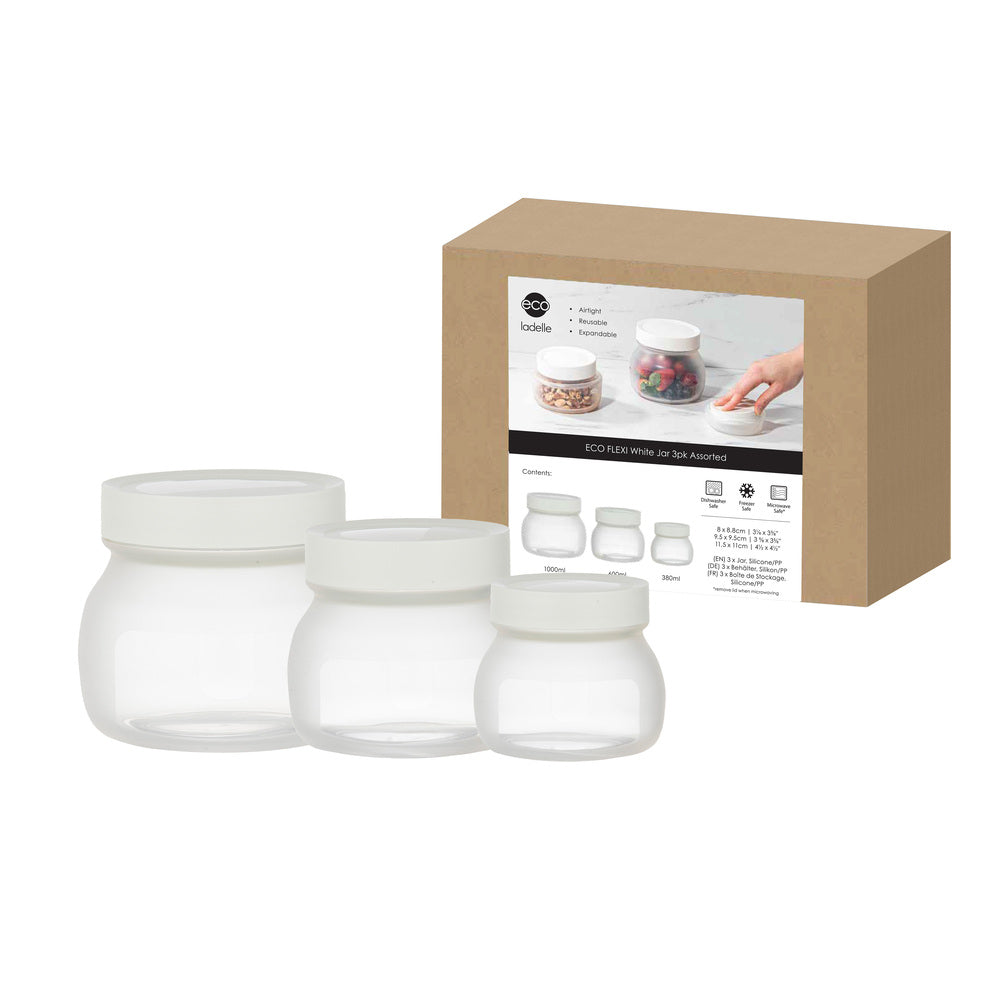 Ladelle Eco Flexi Set of 3 Assorted Jars
