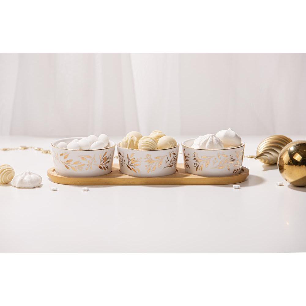 Ladelle Comet Set of 4 Bowl & Tray Set