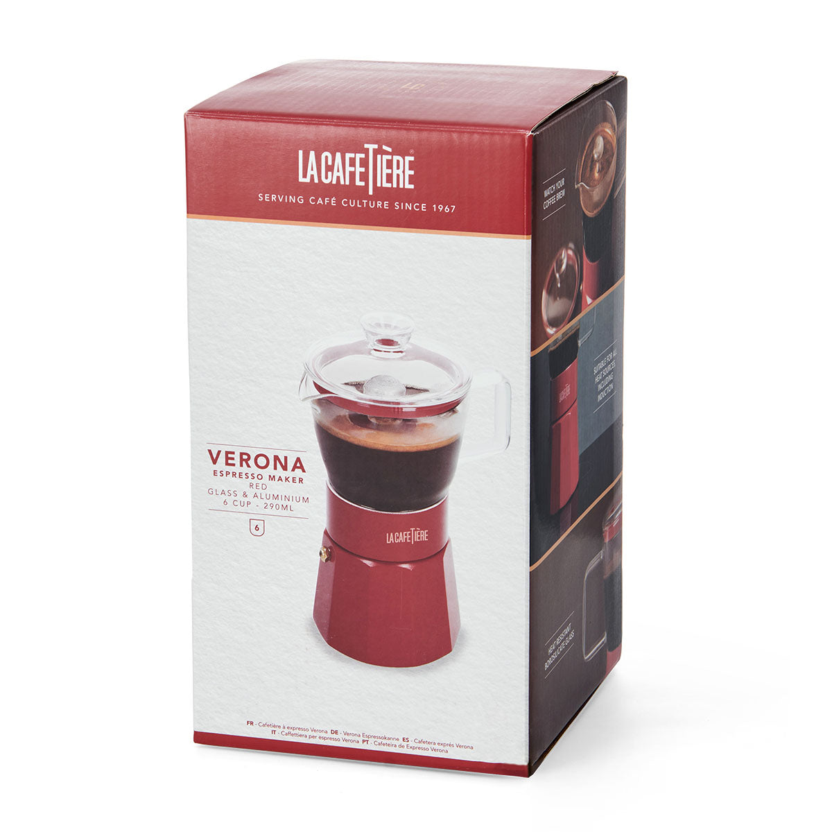 La Cafetière Verona Six Cup Glass Espresso Maker
