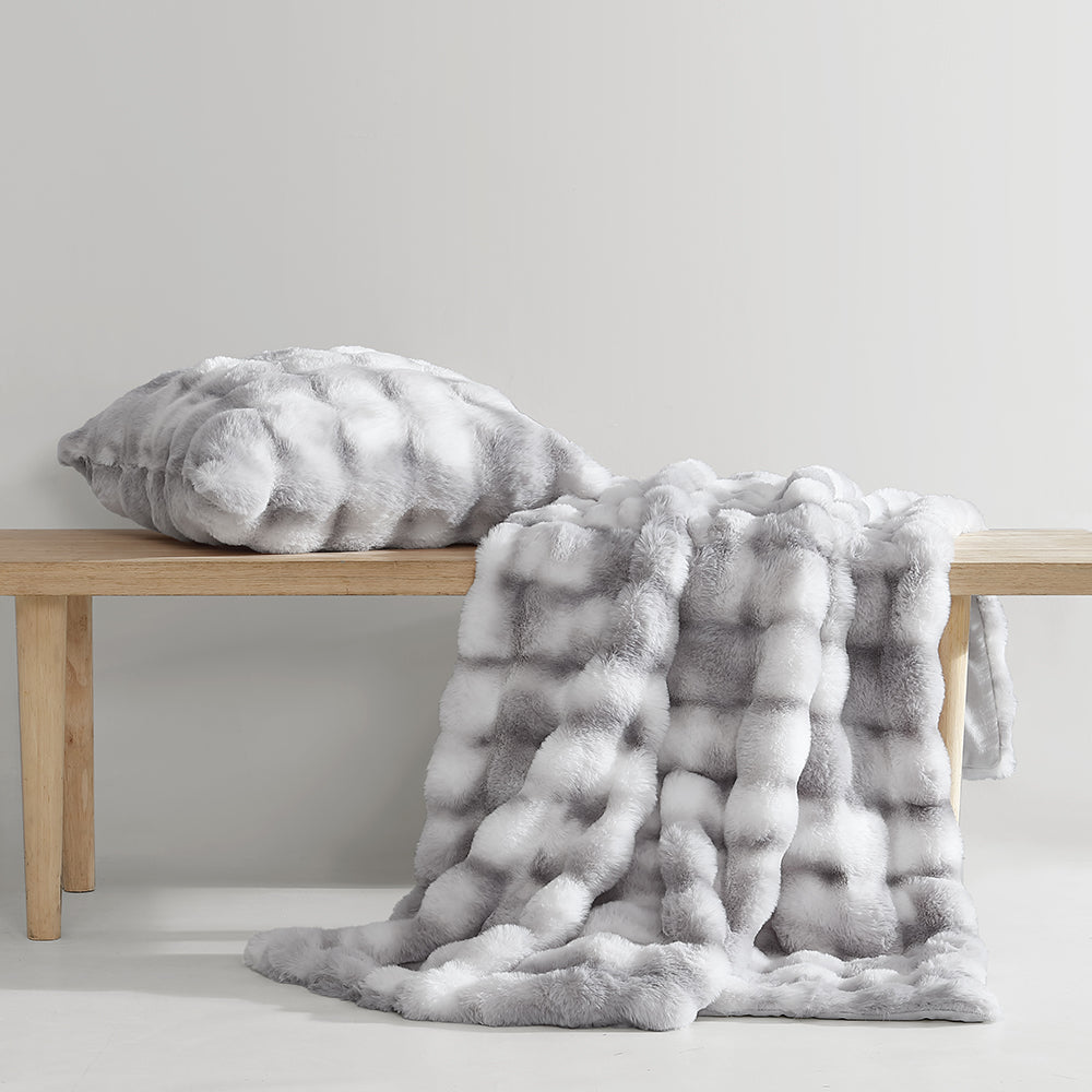 Platinum Collection Faux Rabbit Fur Throw