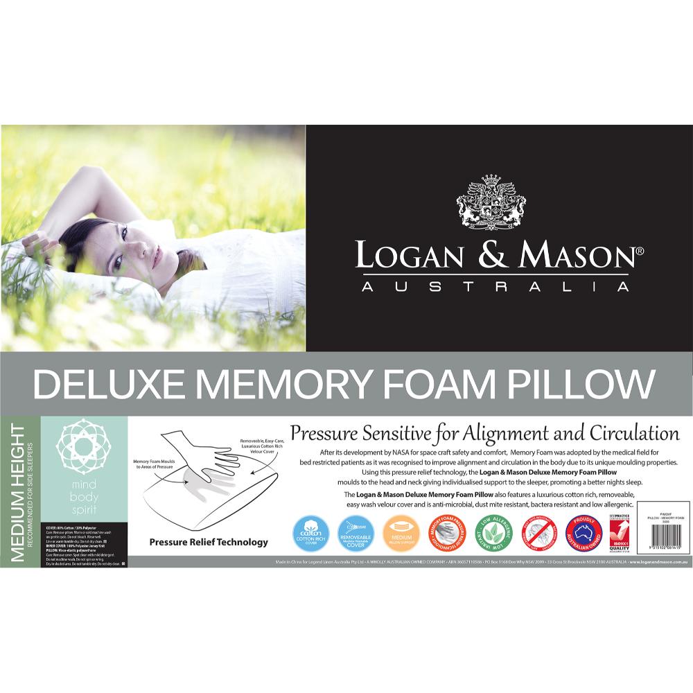 Logan & Mason Deluxe Memory Foam Pillow