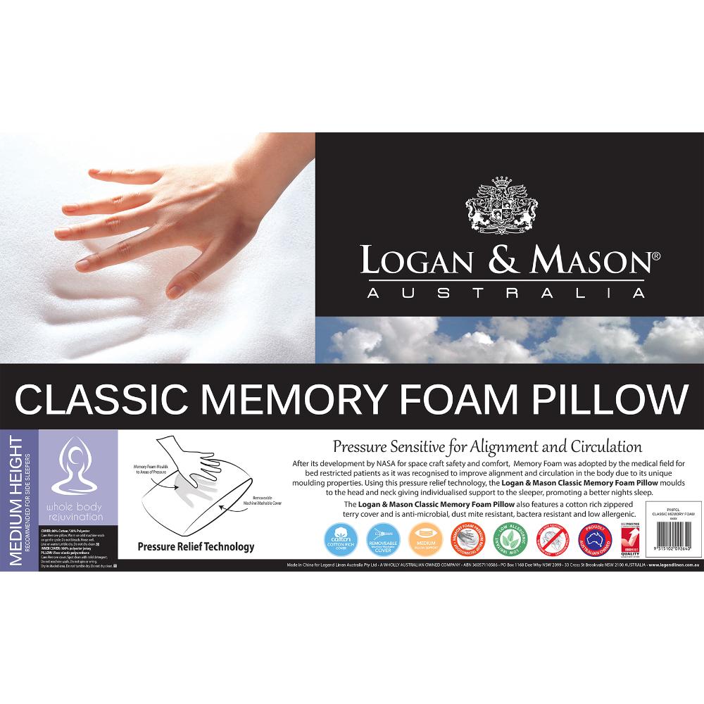 Logan & Mason Classic Memory Foam Pillow