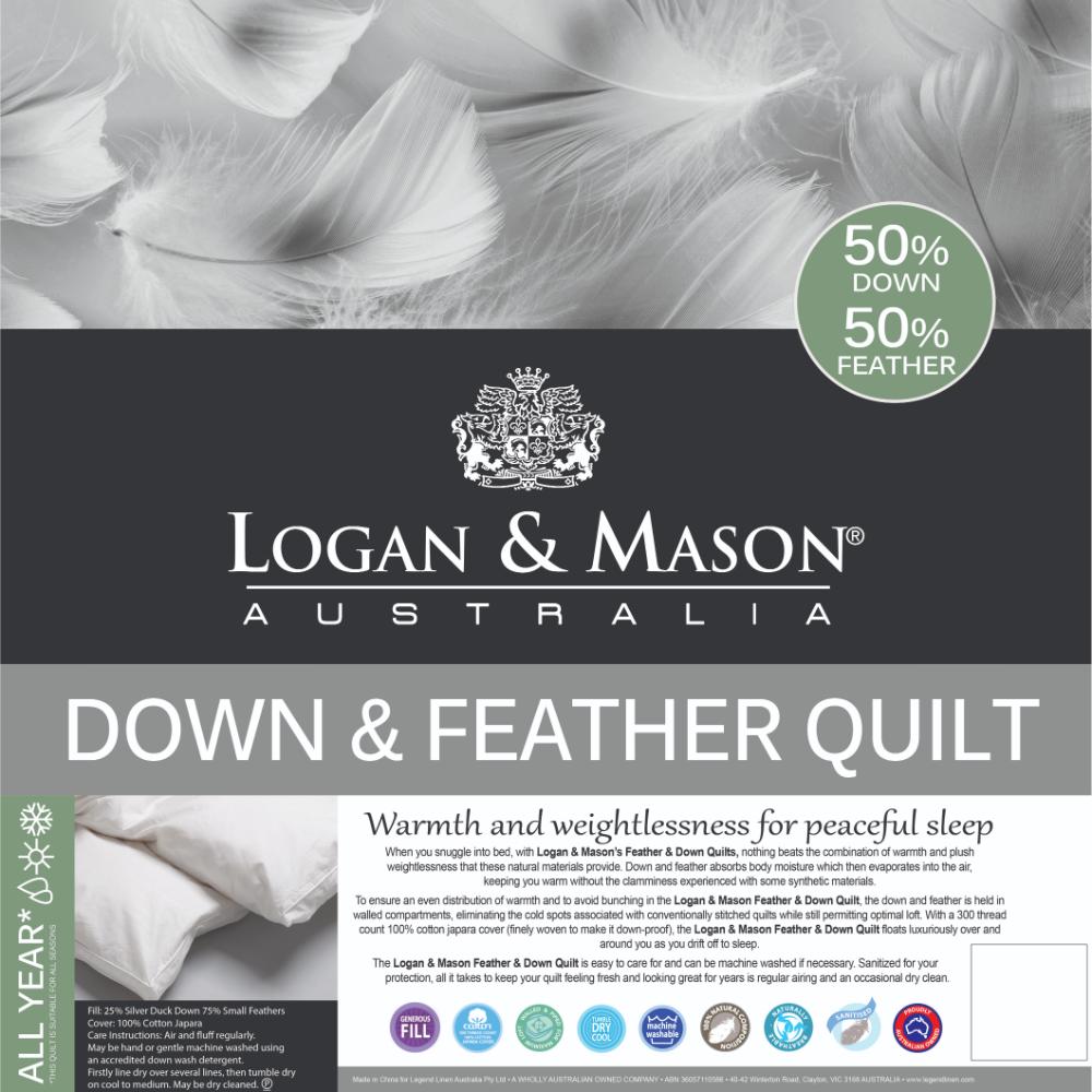 Logan & Mason 50% Down 50% Feather Quilt