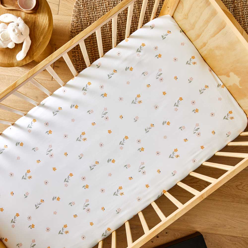 MyHouse Kids Baby Cot Fitted Sheet Floral
