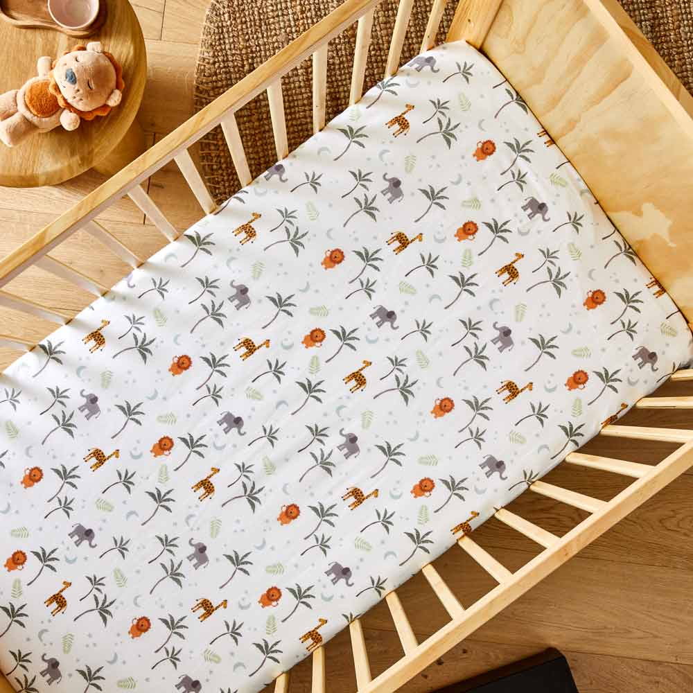 MyHouse Kids Baby Cot Fitted Sheet Jungle