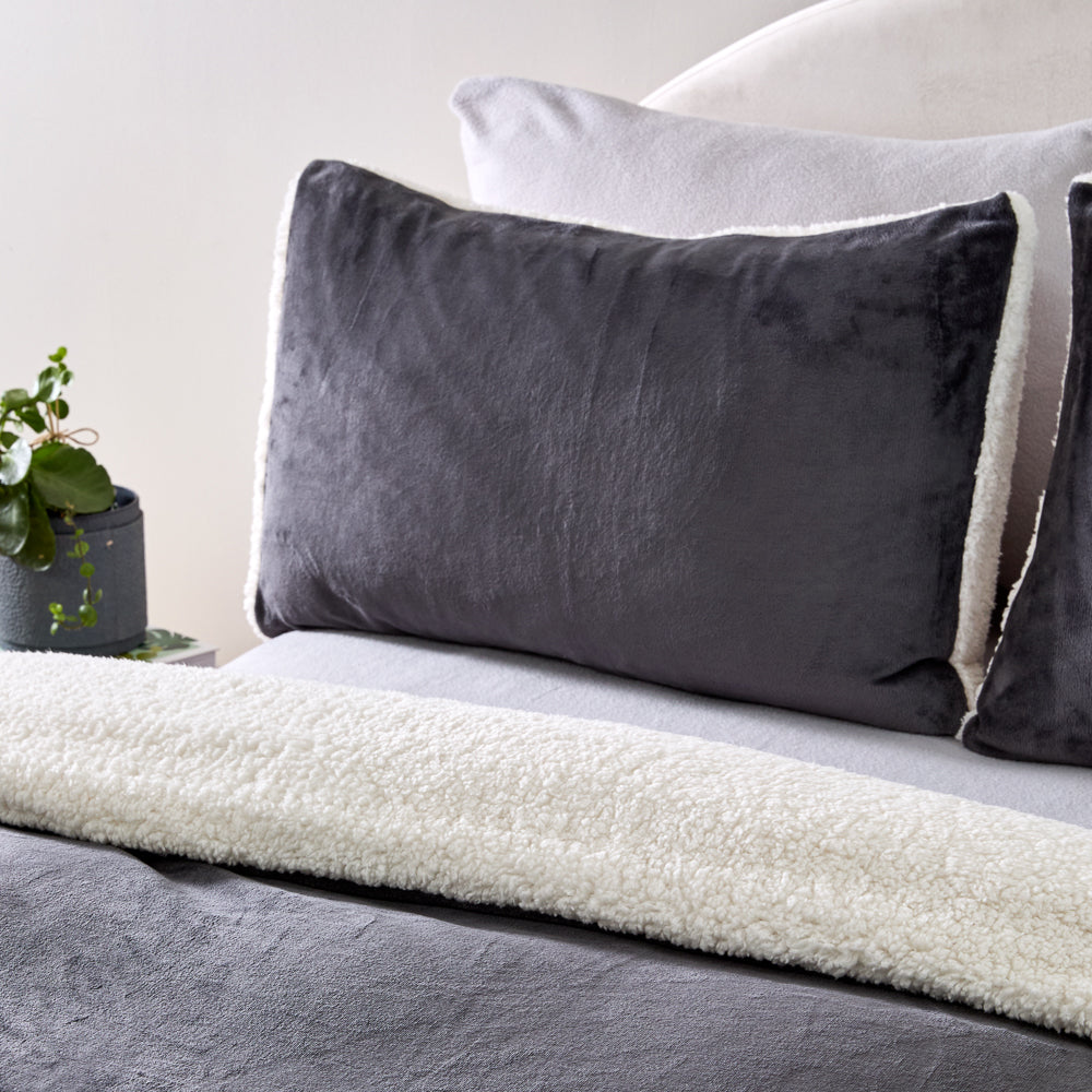 MyHouse Cosy Cuddle Quilt Cover Set Charcoal