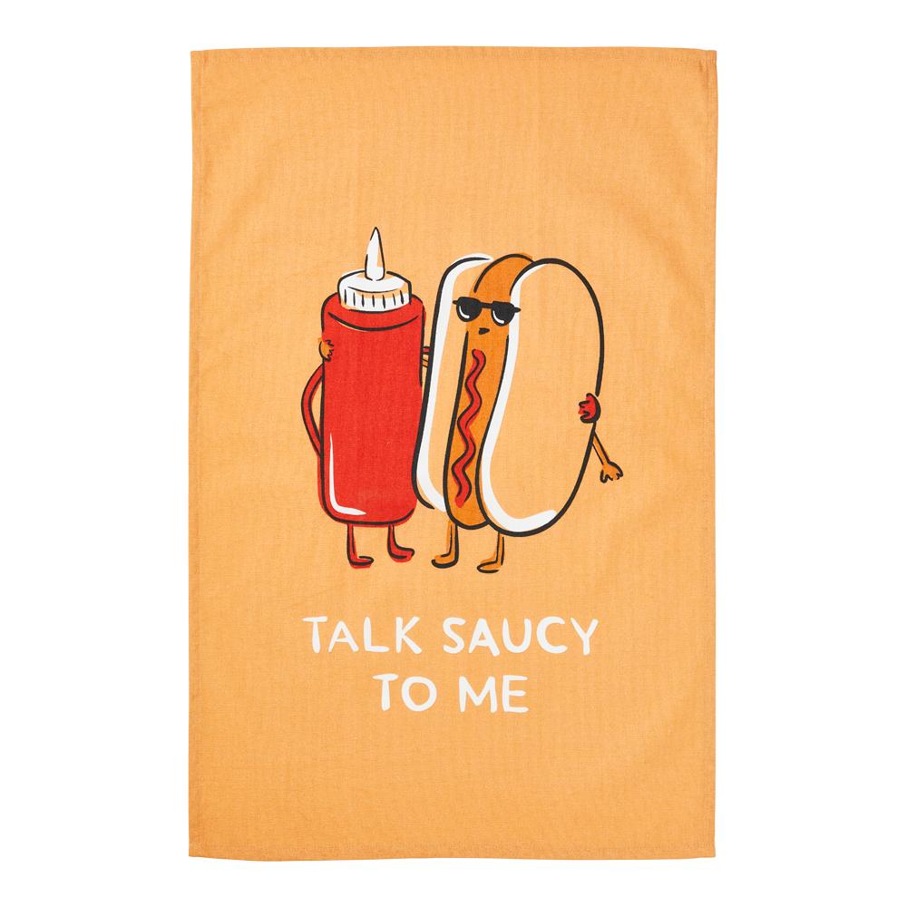 Adorn Living Set of 2 Talk Saucy Tea Towels