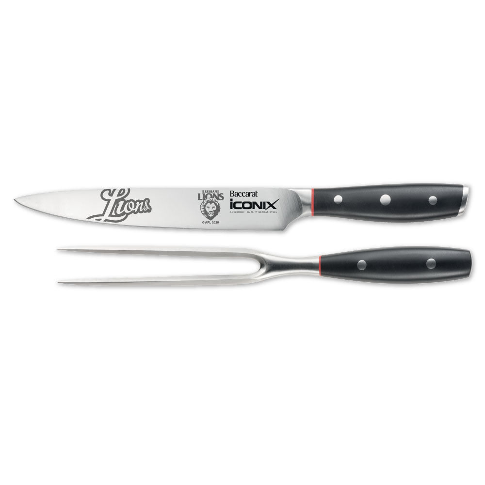 Baccarat iconiX Carving Knife Set AFL Brisbane Lions at House