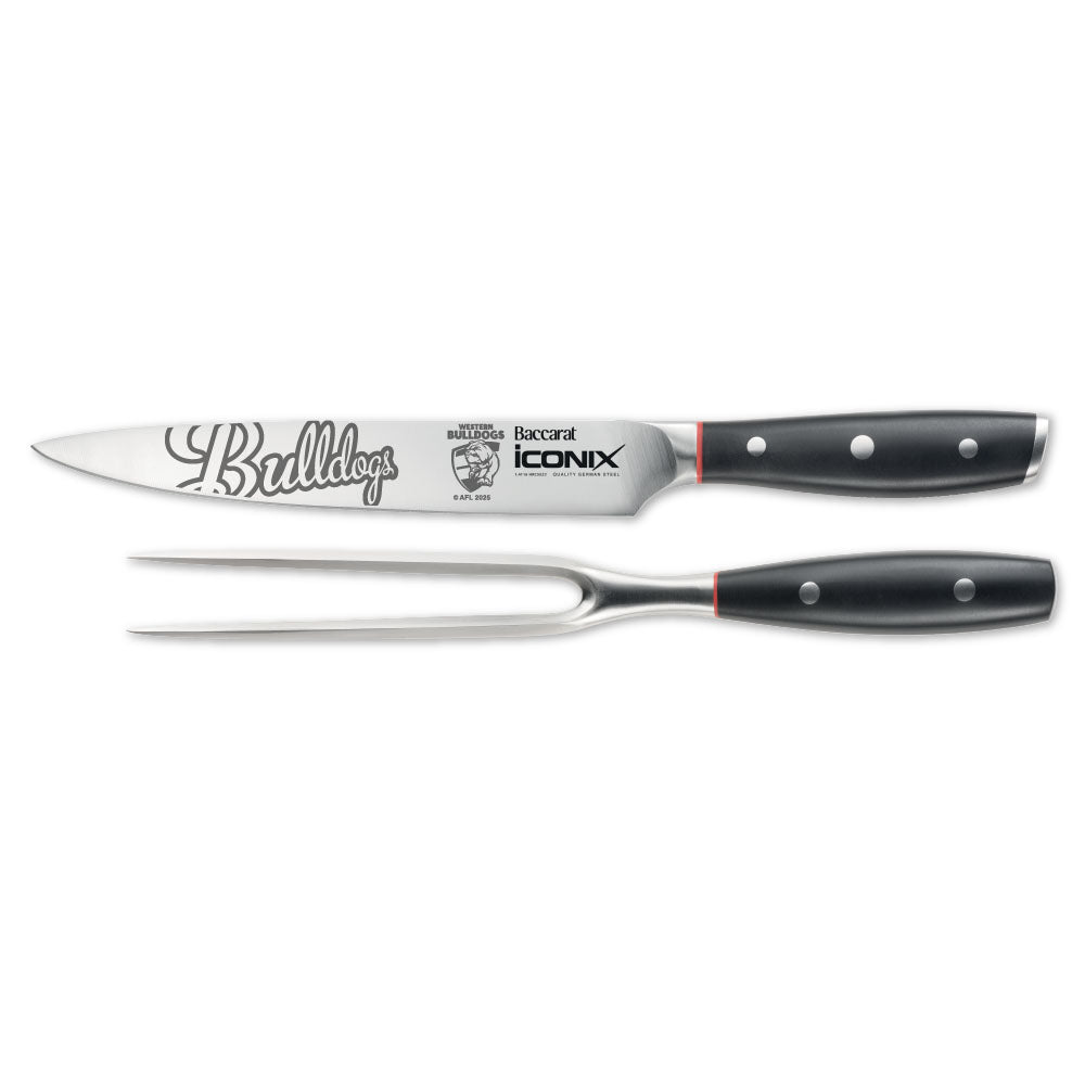 Baccarat iconiX Carving Knife Set AFL Western Bulldogs at House