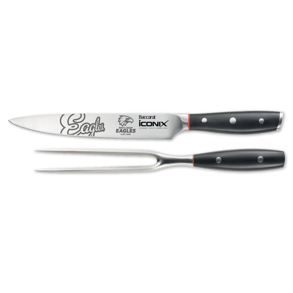 Baccarat iconiX Carving Knife Set AFL West Coast Eagles at House