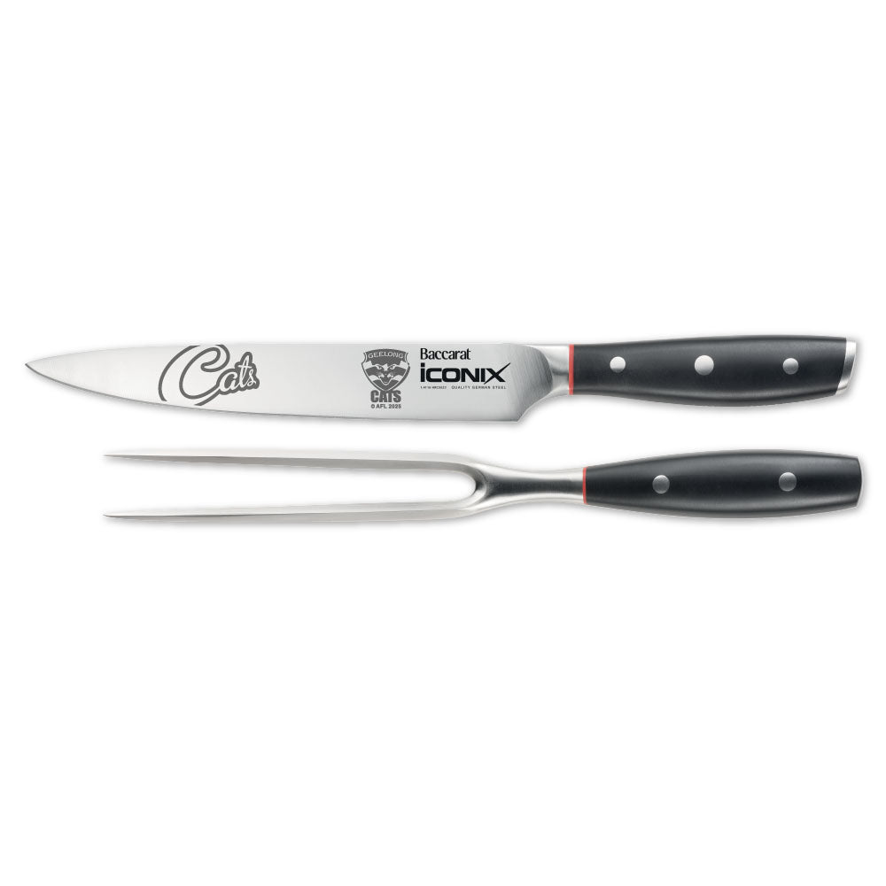 Baccarat iconiX Carving Knife Set AFL Geelong Cats at House