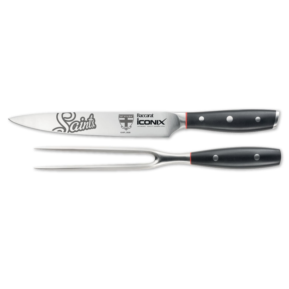 Baccarat iconiX Carving Knife Set AFL St Kilda Saints at House