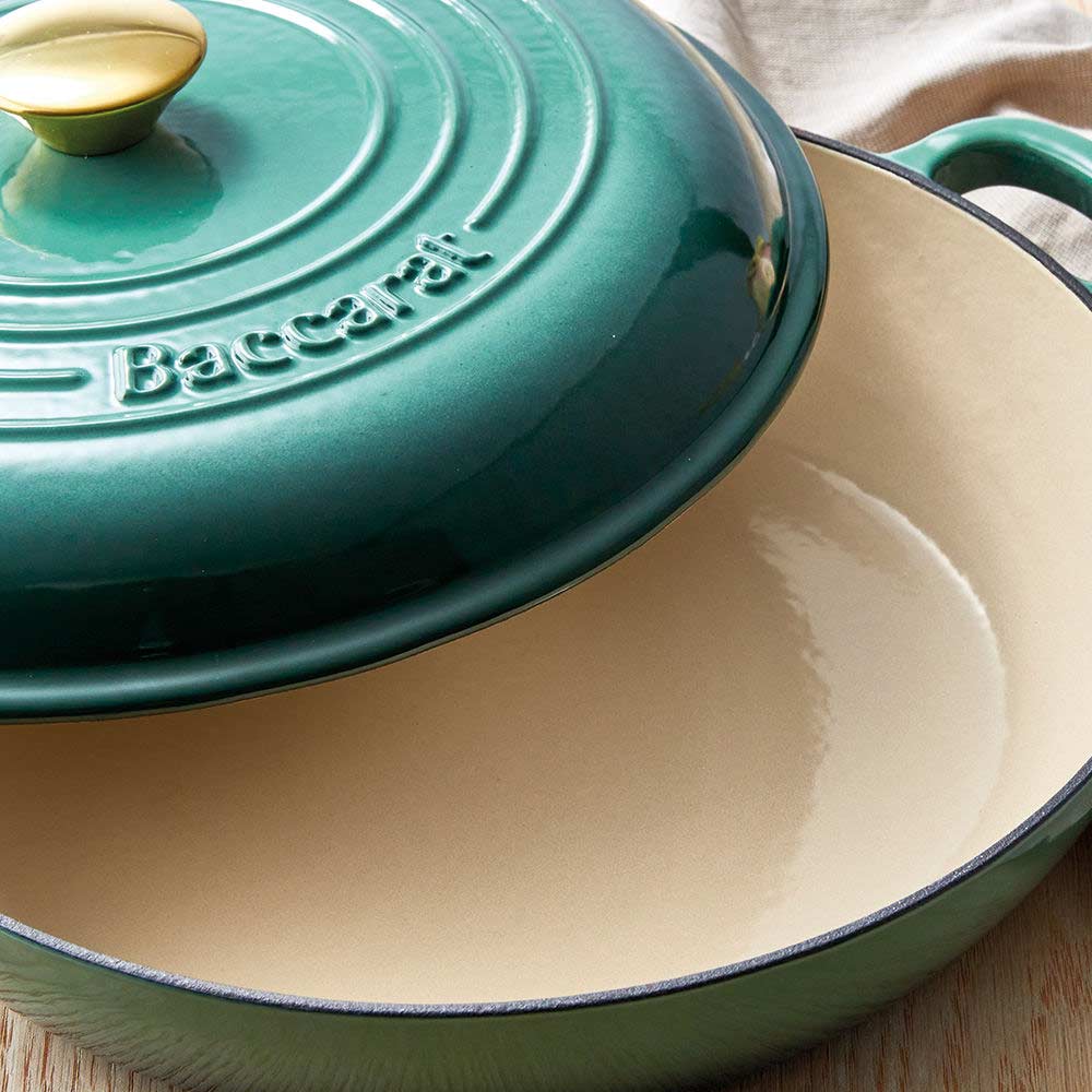 Baccarat Le Connoisseur Cast Iron French Saute Pan 31cm Moss