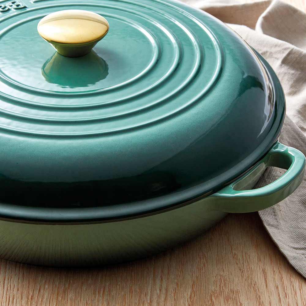 Baccarat Le Connoisseur Cast Iron French Saute Pan 31cm Moss