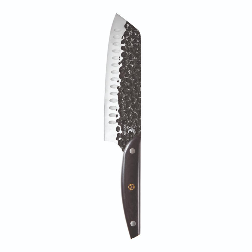 Baccarat KUROI KIBA 7 Piece Knife Block with japanese steel santoku knife at House