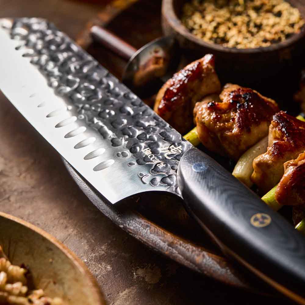 Baccarat KUROI KIBA Santoku Knife 18cm detail image at House