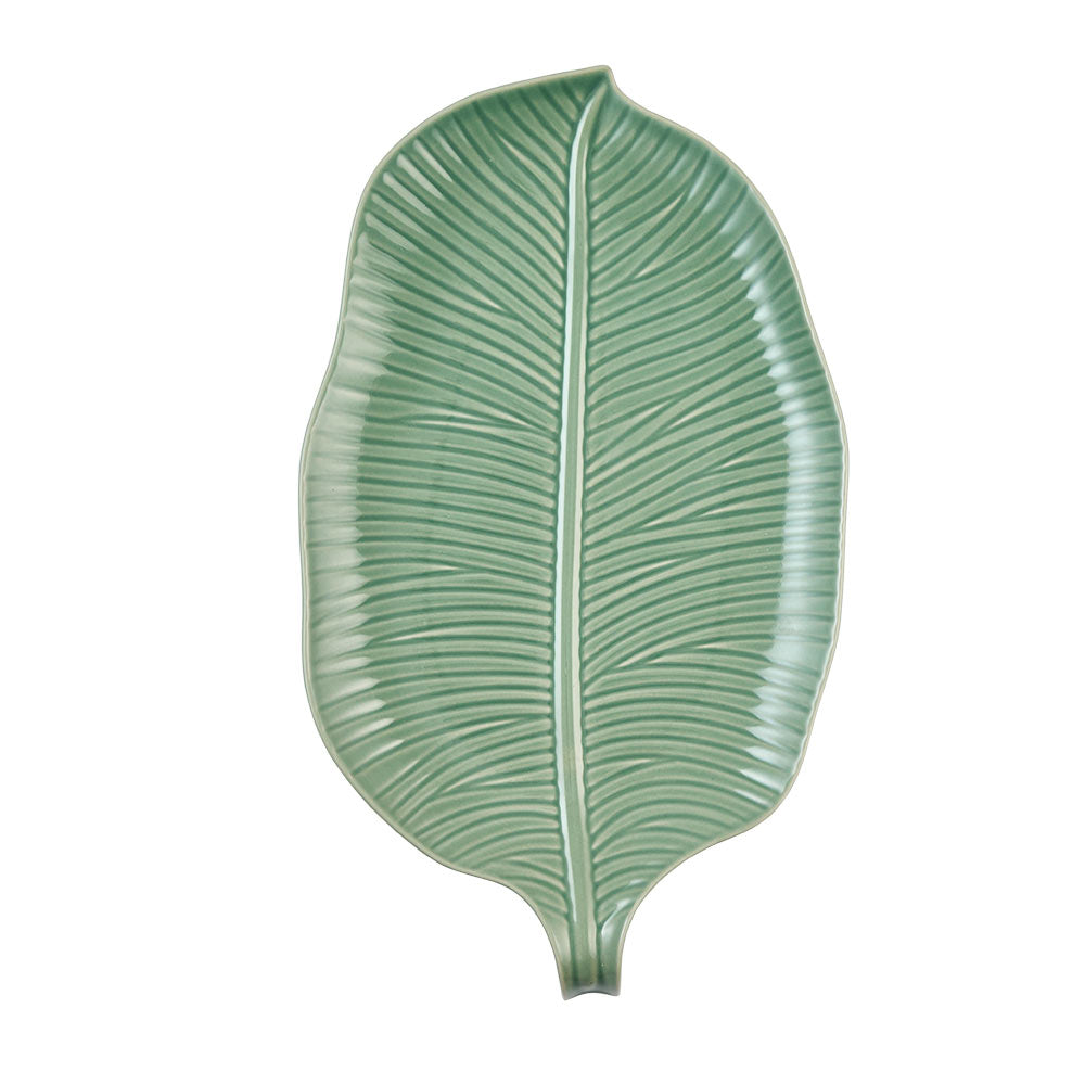 Alex Liddy Harley Leaf Platter 39cm Jade Green at House