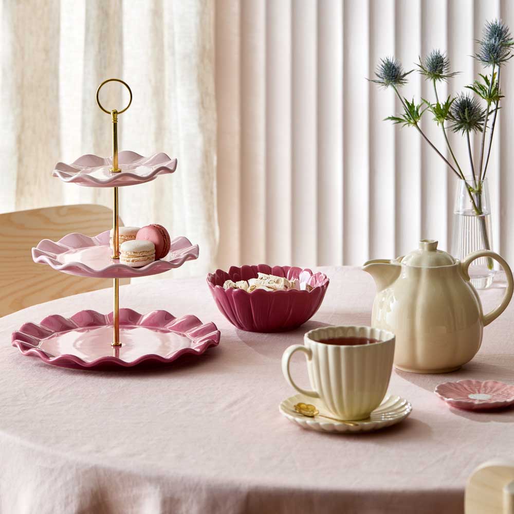 Alex Liddy Posy Flower Bowl 16cm Pink with high tea at House