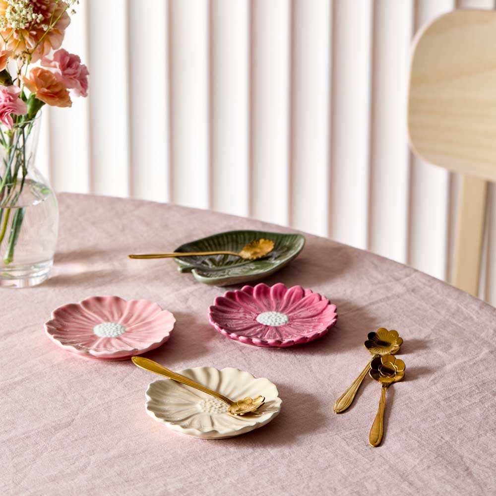 Alex Liddy Posy Trinket Tray with gold spoons at House