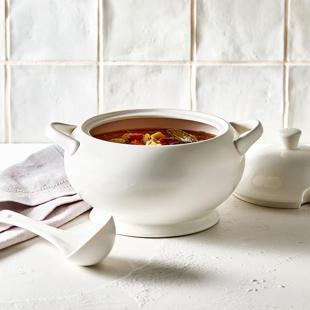 Alex Liddy Classic Soup Tureen 3L White Fine Bone China at House