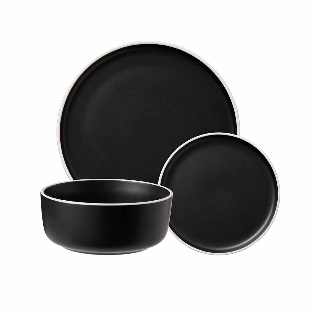 Alex Liddy Caviar 12 Piece Dinner Set black