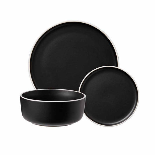 Alex Liddy Caviar 12 Piece Dinner Set black