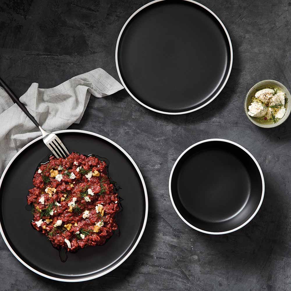 Alex Liddy Caviar 12 Piece Dinner Set black