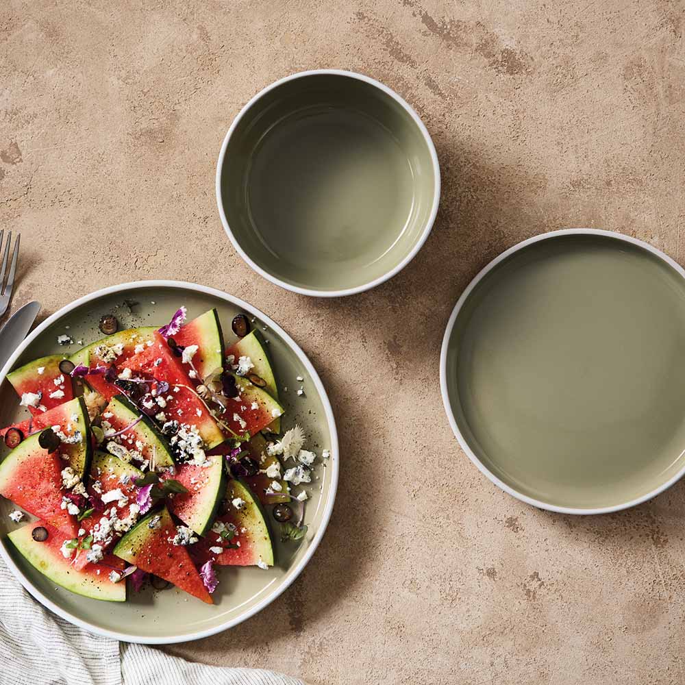 Alex Liddy Caviar 12 Piece Dinner Set sage