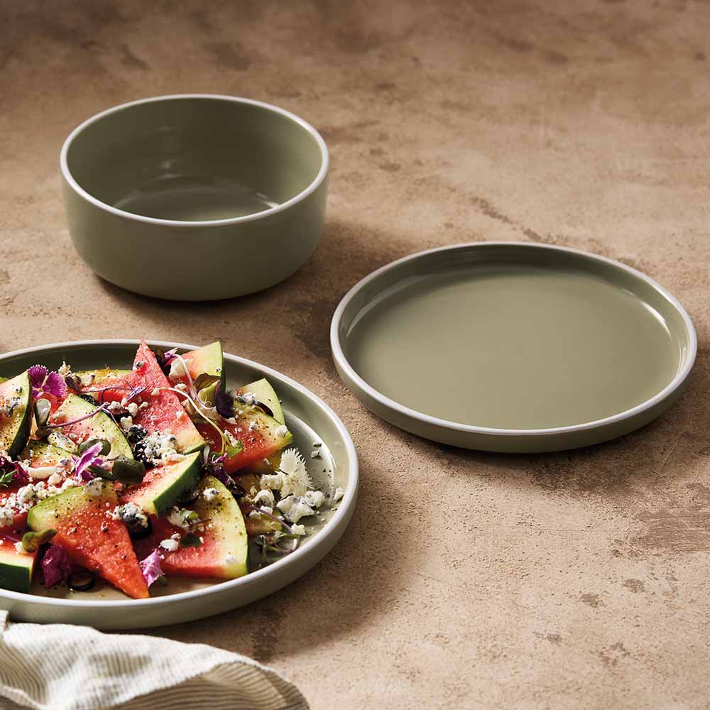 Alex Liddy Caviar 12 Piece Dinner Set sage