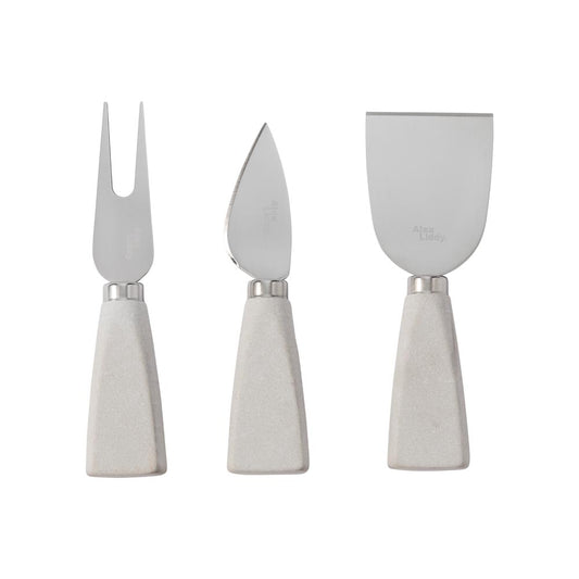 Alex Liddy Slate & Co Set of 3 Marble Cheese Knives - House