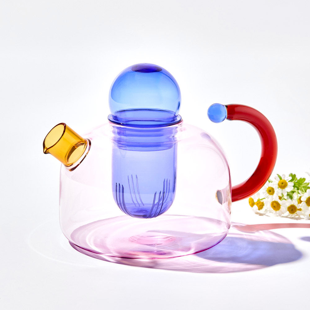 Alex Liddy Prisma Glass Teapot 500ml Multicolour - House