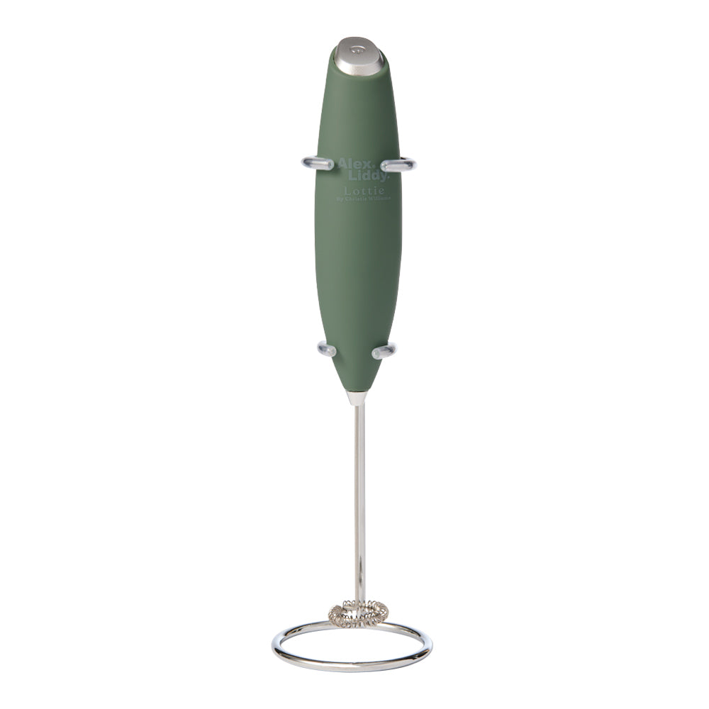 Alex Liddy Lottie Milk Aerator With Stand Green - House