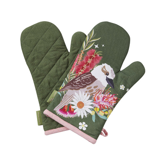 Alex Liddy Lottie Set of 2 Oven Gloves Kookaburra