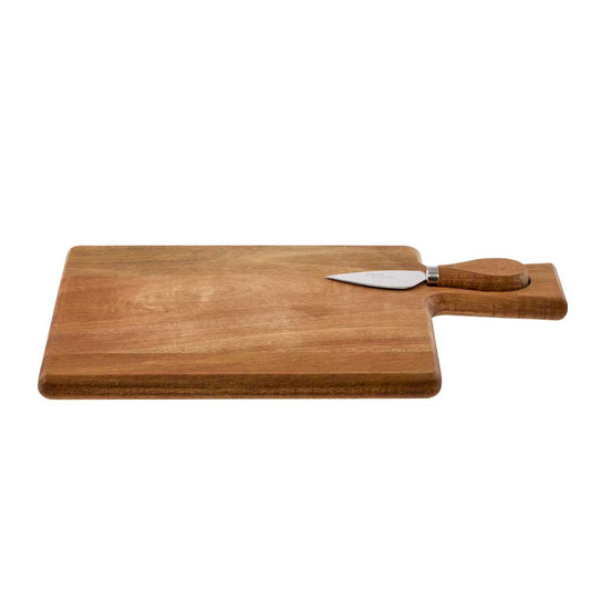 Alex Liddy Acacia Rectangular Board and Cheese Knife Set - House