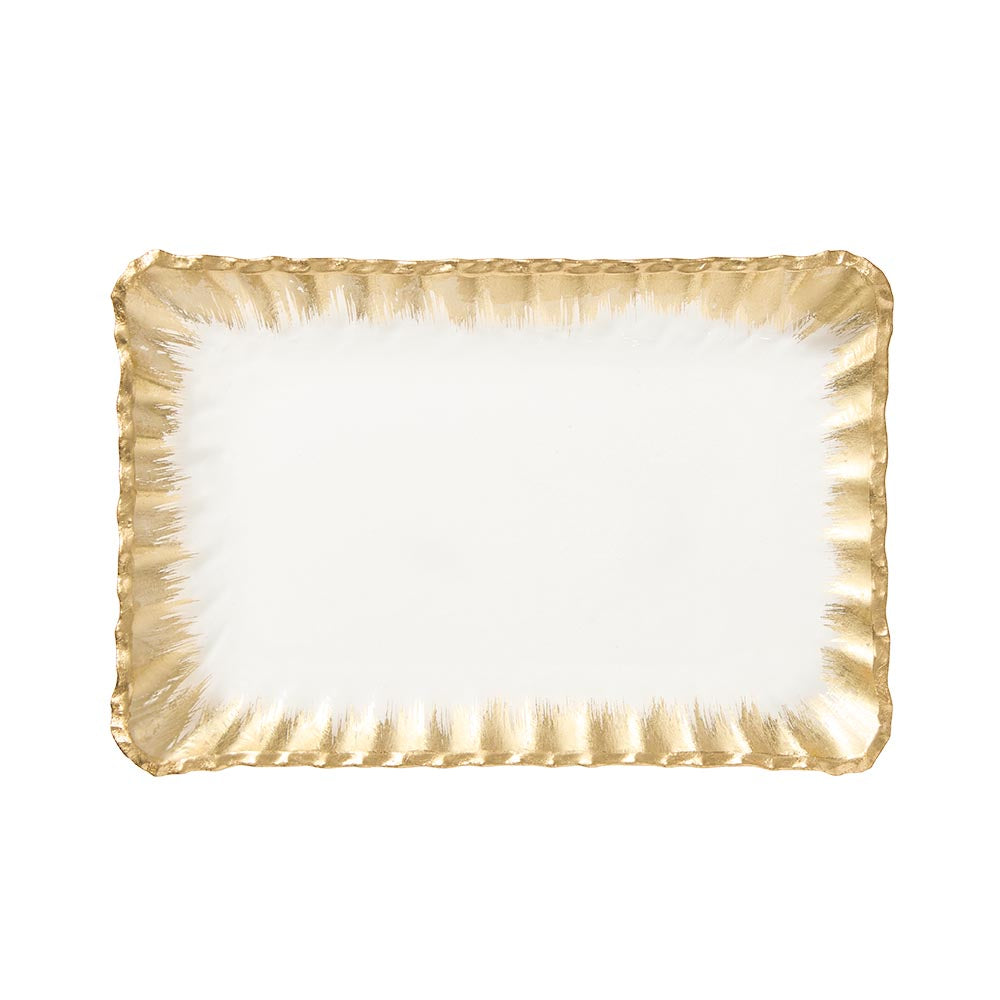 Alex Liddy Pave Gold Rim Rectangular Tray
