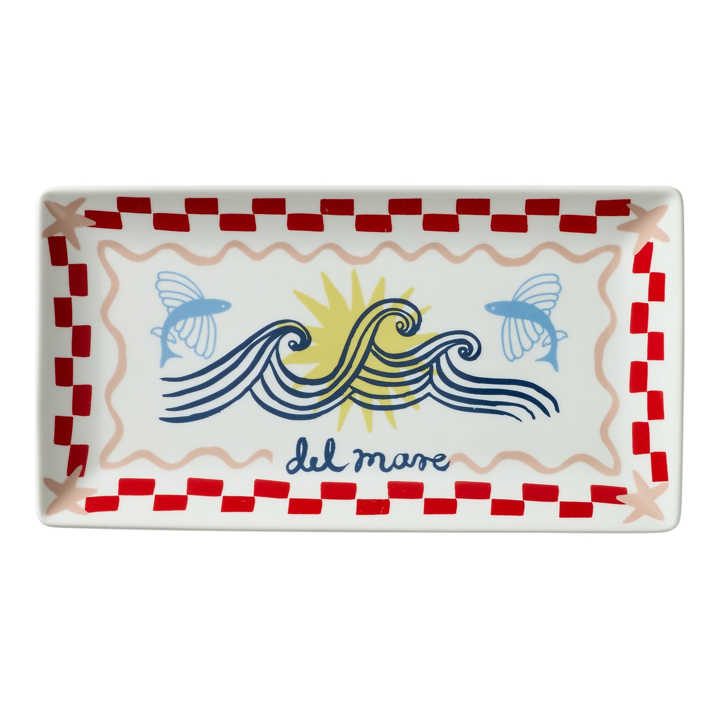 Porto Nautilus Rectangle Serving Platter 29.5x16cm Del Mare