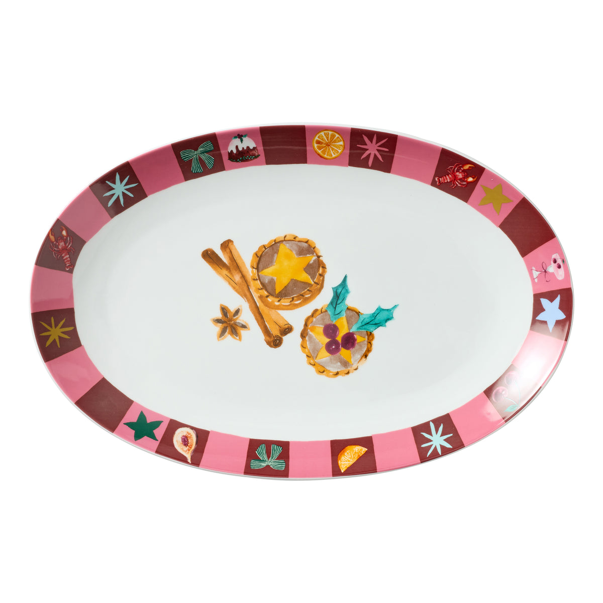 Porto Tis the Season Oval Serving Platter 40x25cm