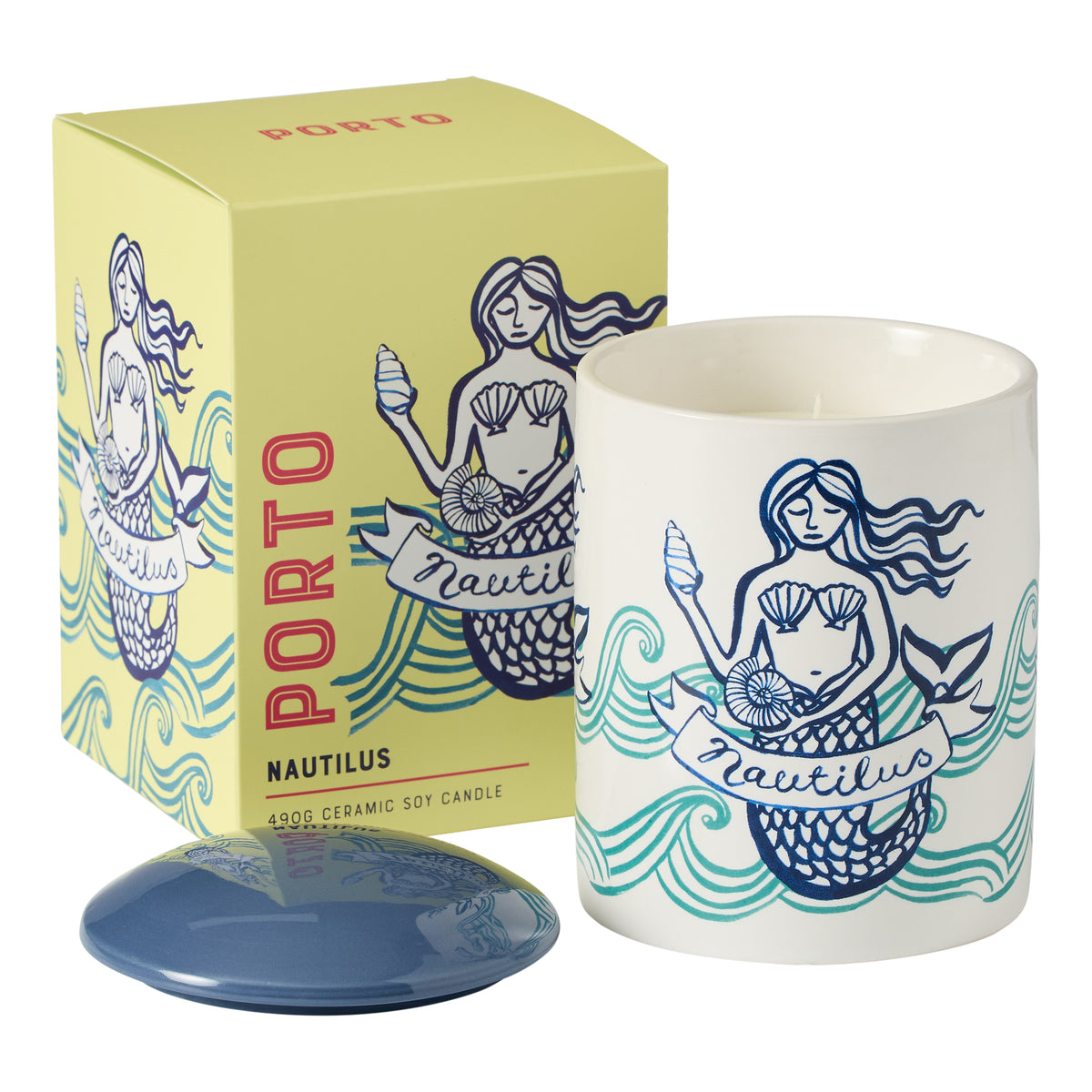 Porto Nautilus Ceramic Candle 490g