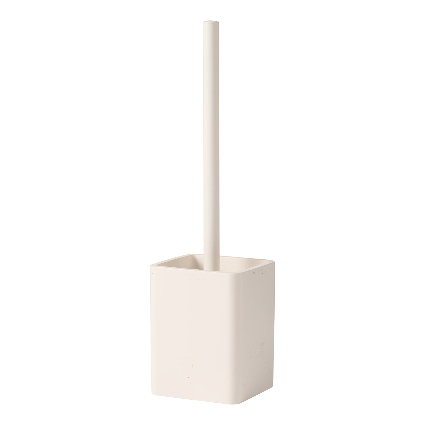 The Porto Astoria stone toilet brush holder and brush set.