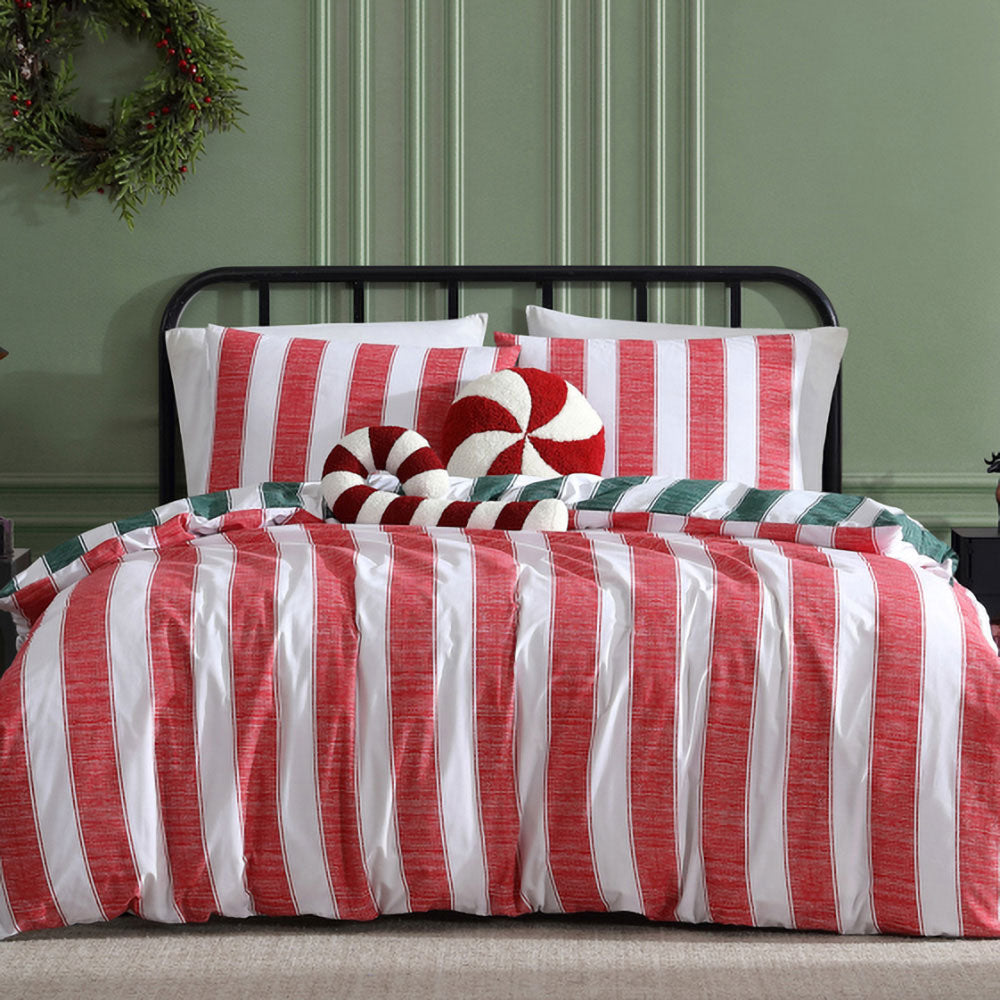 Ardor Candy Stripe Quilt Cover Set Multi