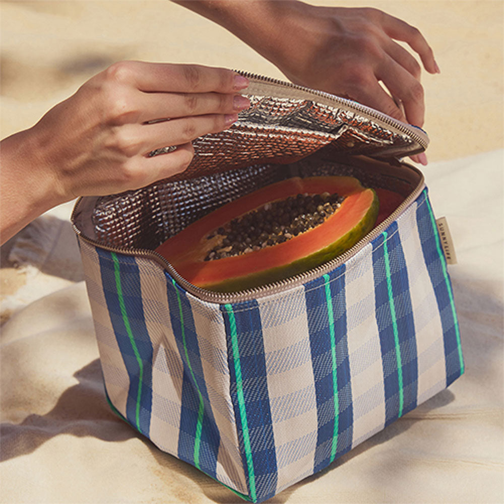 SUNNYLiFE Lunch Cooler Bag La Mer Blue Neon